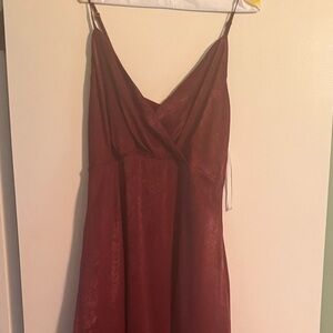 Lulu's Burgundy Sweetheart Maxi Gown Wedding Guest